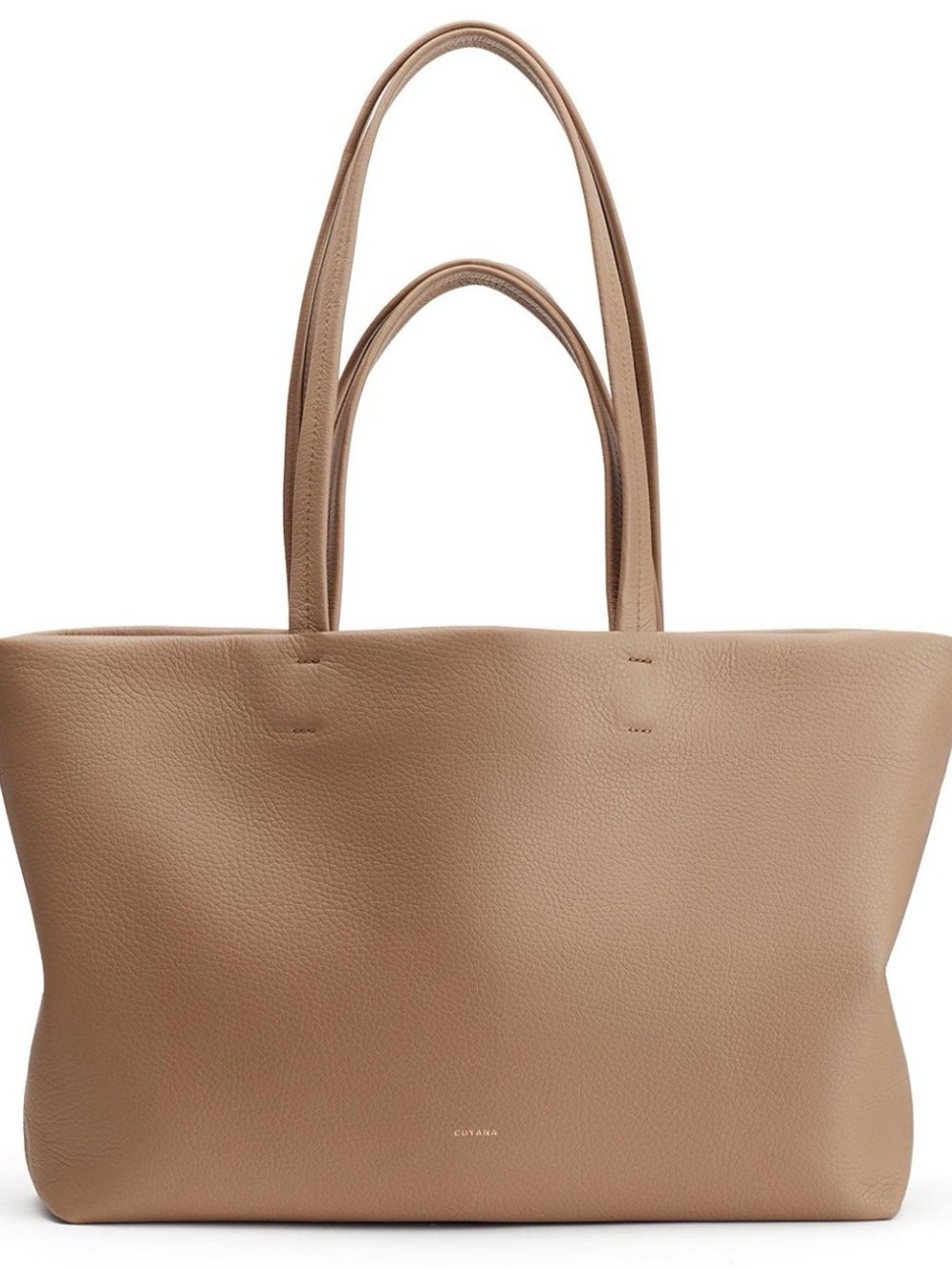 NEW Cuyana Pebbled Leather Tote Cappuccino Small Easy Tote